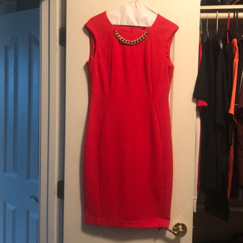 Calvin Klein red dress